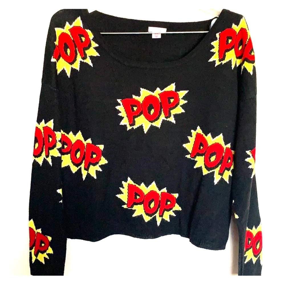 Comic Book Print Sweater